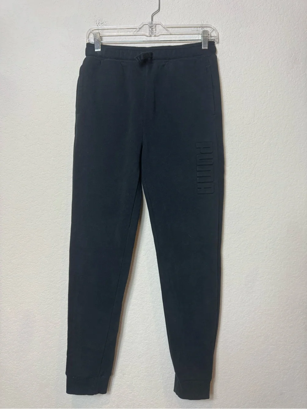 Puma Youth Fleece Slim Jogger Pants Warm Unisex Athleisure Kids size L (14/16)
